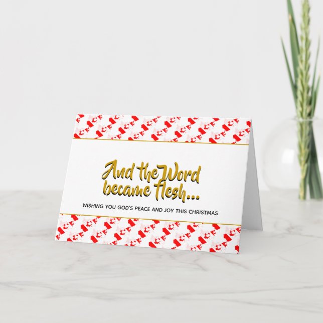 CANADA Christian Ord blev Flesh CHRISTMAS Helgkort (Framsida)