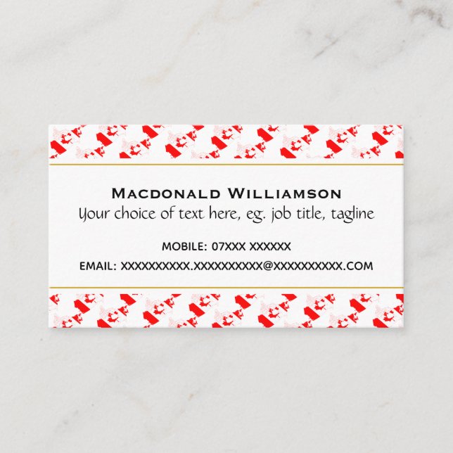 CANADA Christian Scripture John 3:16 Visitkort (Framsida)