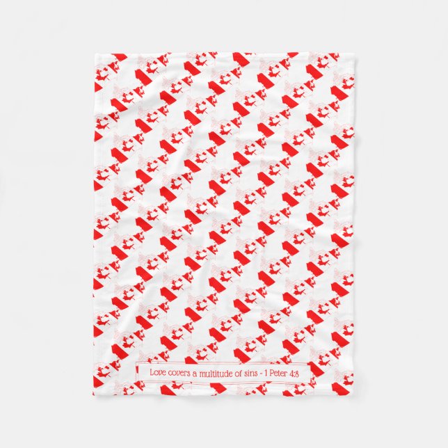 CANADA Christian Scripture KÄRLEK COVERS Fleecefilt (Framsidan)