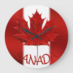 Canada Clock Canada Flagga Souvenir Wall Clocks Gi Stor Klocka