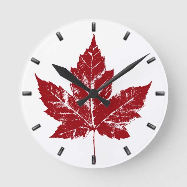 Canada Clock Coola Canada Souvenir Wall Clocks Gif Rund Klocka (Framsida)