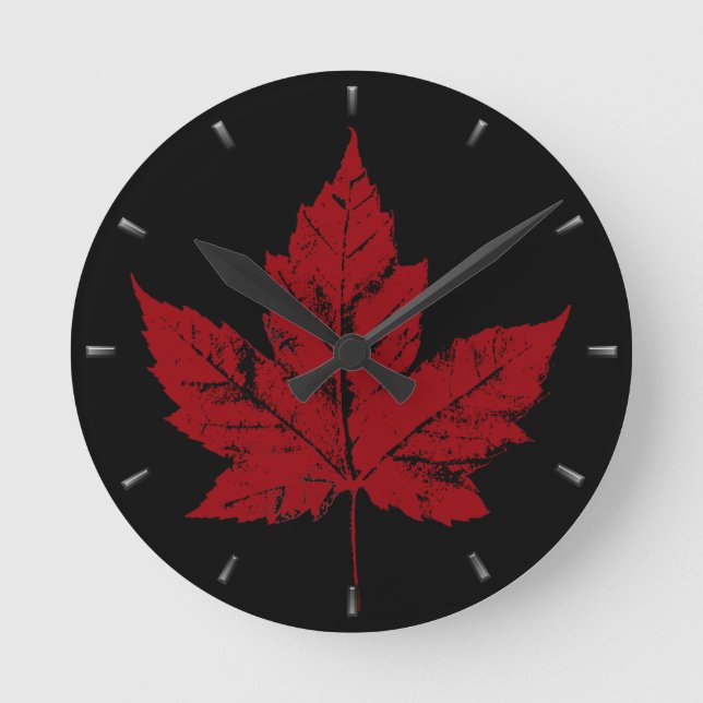 Canada Clock Coola Canada Souvenir Wall Clocks Gif Rund Klocka (Framsida)