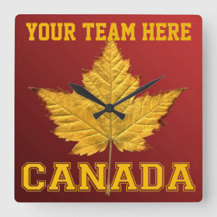 Canada Clock Sports Team Kanada Souvenir Clock Fyrkantig Klocka