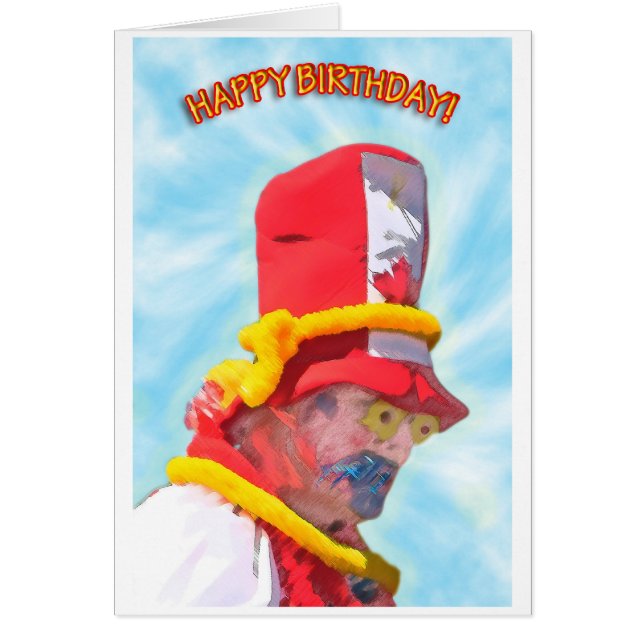 Canada Clown Card Hälsningskort (Framsidan)