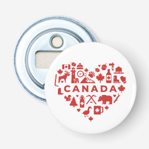 Canada Collage Heart Flasköppnare