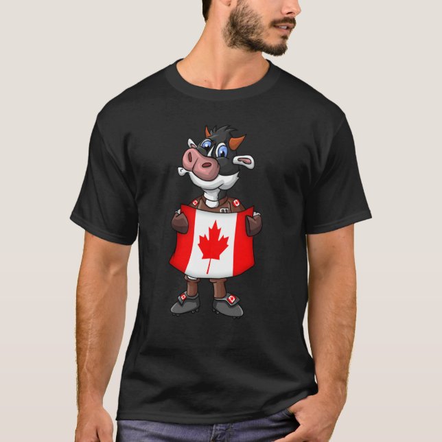 Canada Cow Fan T Shirt (Framsida)