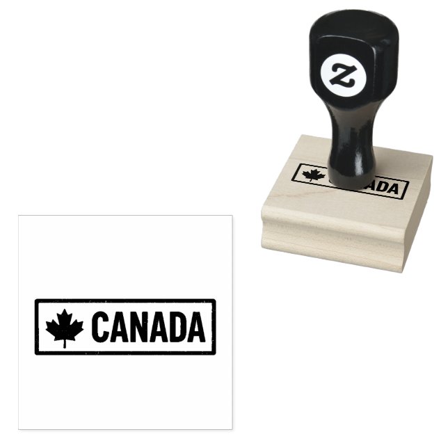 Canada Crafted Compact Smooth Jet Black Ink Print Stämpel (Stämplad)