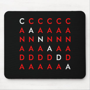 Canada Crossword Puzzle Grid Mörk Färg Musmatta