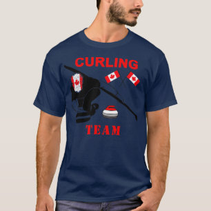 Canada Curling Funny-design för kurning av älskare T Shirt