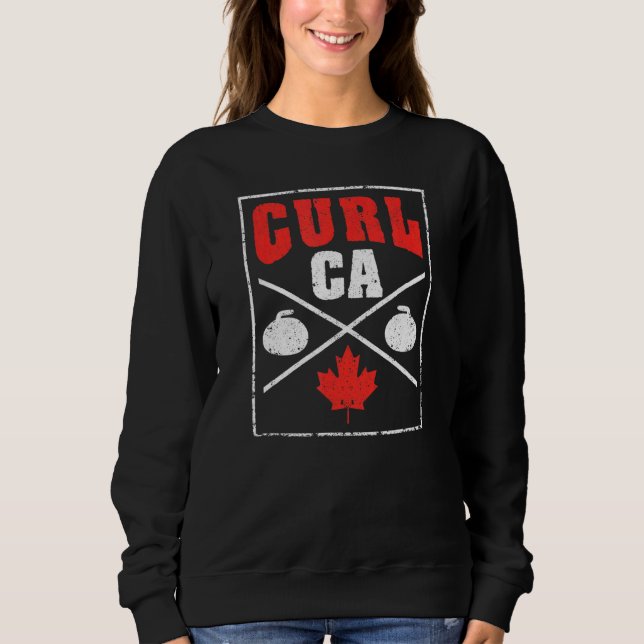 Canada Curling Team Canadian Curler Player Winter T Shirt (Framsida)