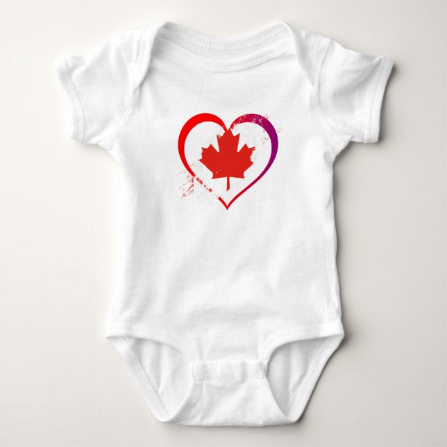 Canada Day Baby Body T Shirt (Framsida)