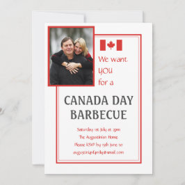 CANADA DAY BBQ BARBECUE Anpassade PHOTO Inbjudningar