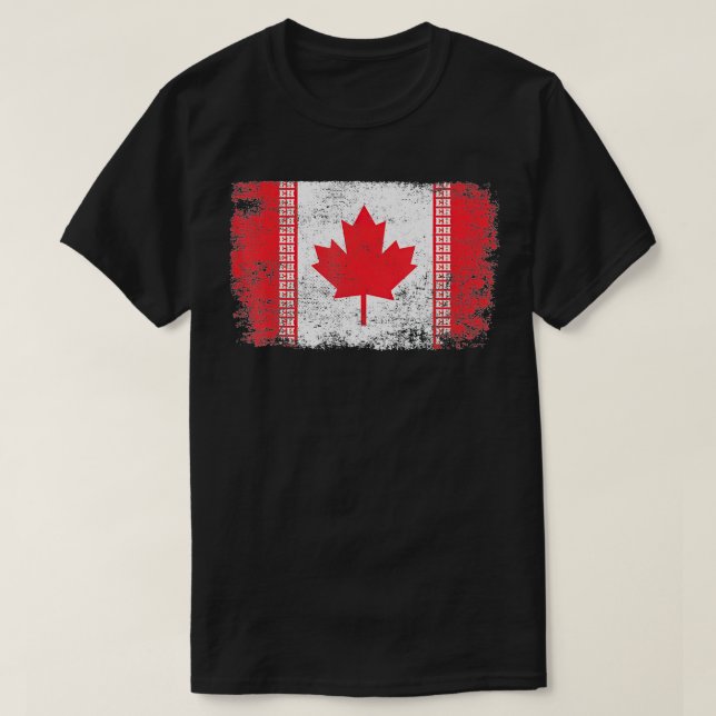 Canada Day Funny Canadian Distress Eh Flagga Manar T Shirt (Design framsida)