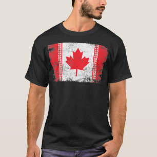 Canada Day Funny Canadian Distress Eh Flagga Manar T Shirt
