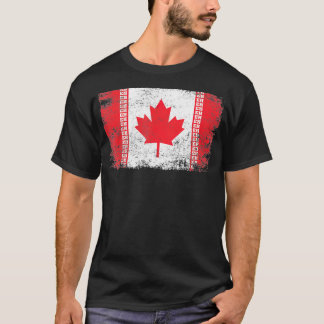Canada Day Funny Canadian Distress Eh Flagga Manar T Shirt