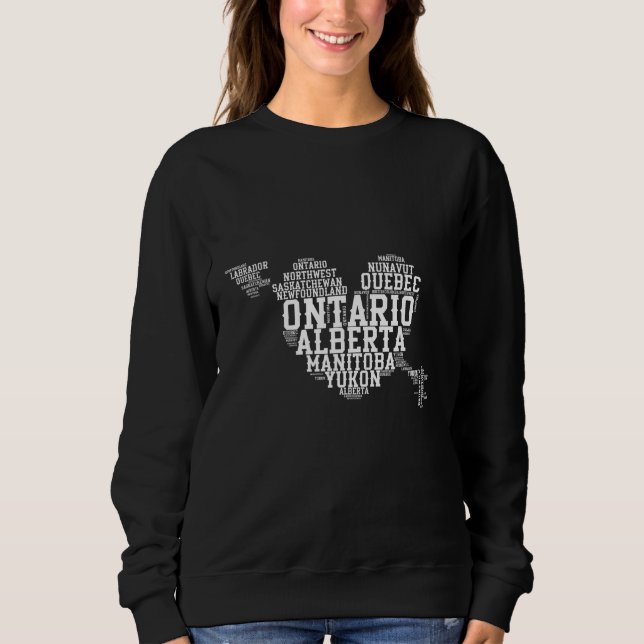 Canada Day Heart Shape Canadian Provinces T Shirt (Framsida)