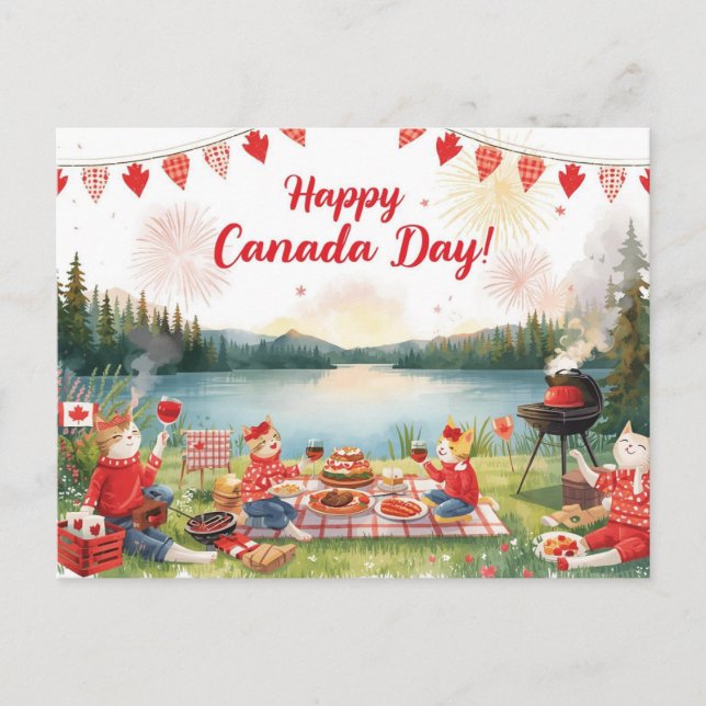 Canada Day Helg Vykort (Framsida)