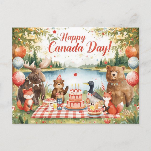 Canada Day Helg Vykort (Framsida)
