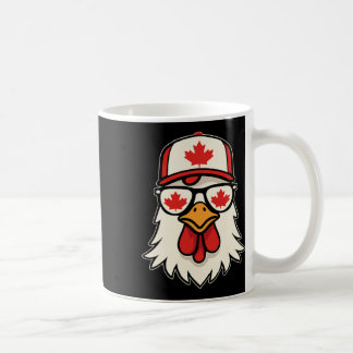 Canada Day Kanadensisk Flagga Lönnlöv Kyckling Sol Kaffemugg