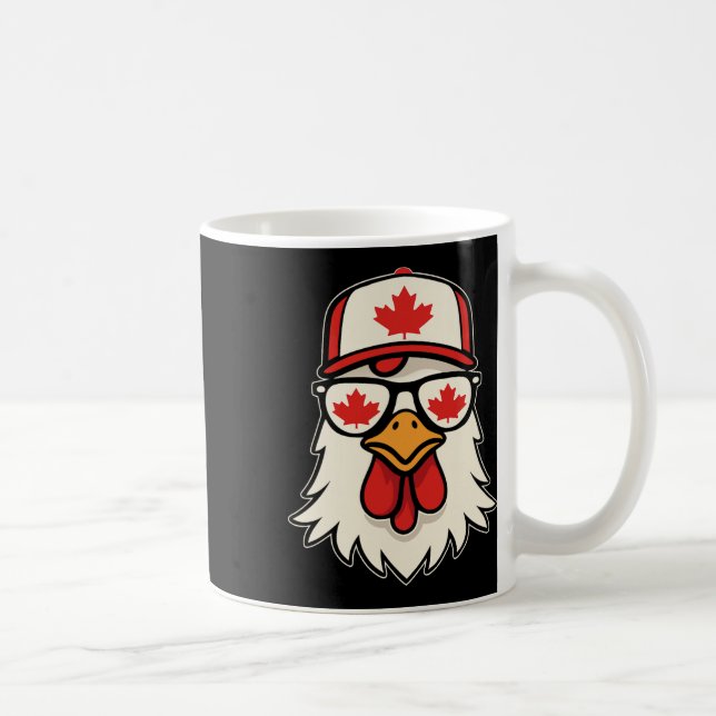 Canada Day Kanadensisk Flagga Lönnlöv Kyckling Sol Kaffemugg (Höger)