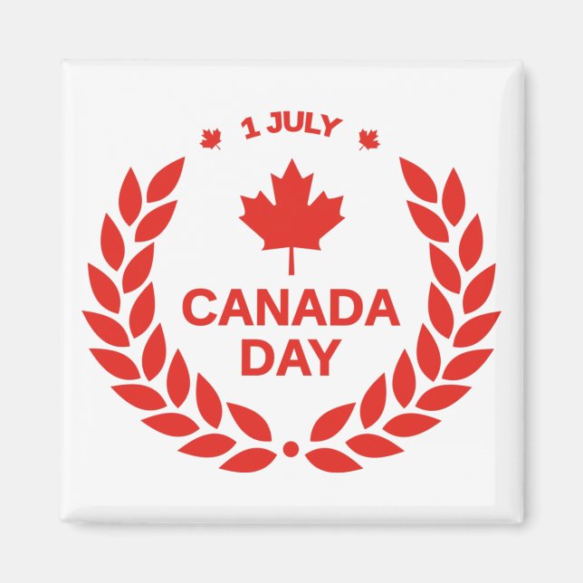 Canada Day-kransmagnet Magnet (Framsidan)