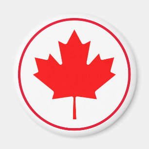 Canada Day Ljus Kanadensisk Lönnlöv Röd Vit Magnet