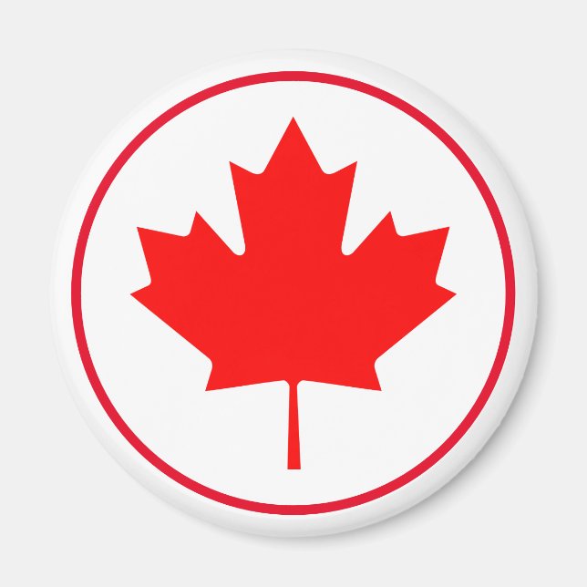 Canada Day Ljus Kanadensisk Lönnlöv Röd Vit Magnet (Framsidan)