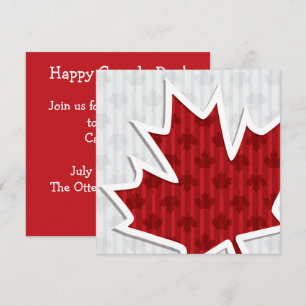 Canada Day lönnlöv inbjudan