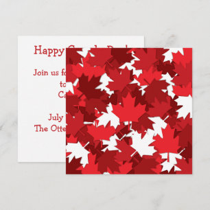Canada Day lönnlövsinbjudan Inbjudningar