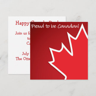 Canada Day lönnlövsinbjudan Inbjudningar