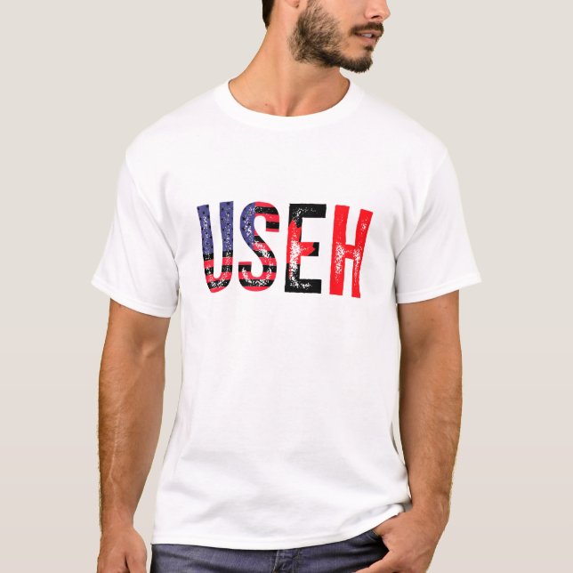 Canada Day Useh Canadian Us Canada Flag Maple Leaf T Shirt (Framsida)