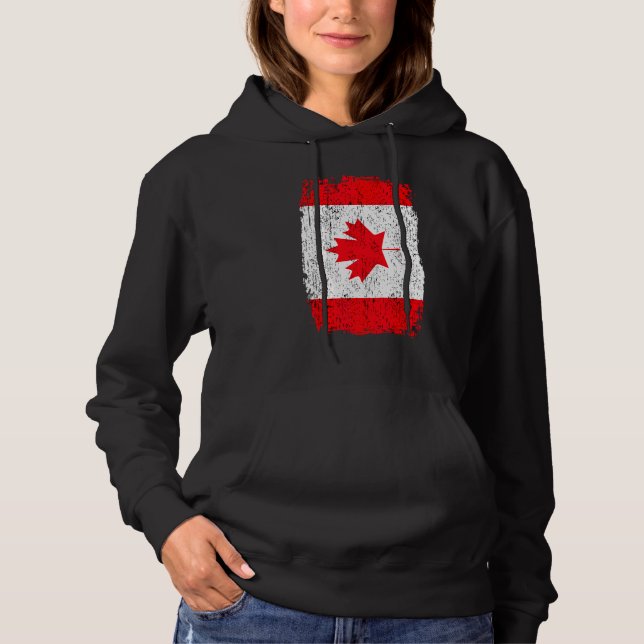 Canada Distress Maple Löv Canadian Flagga Citizen T Shirt (Framsida)