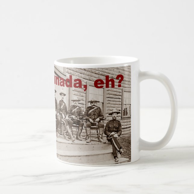 Canada Eh Vintage Mounties Photo Kaffemugg (Höger)
