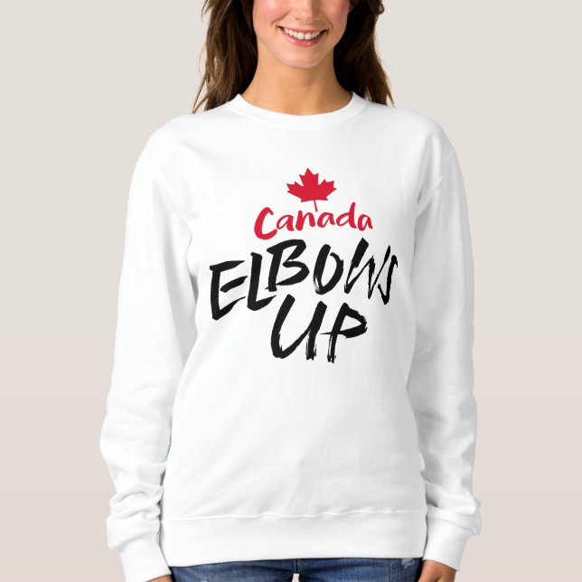 CANADA Elbows Up Red maple ska inte säljas till US T Shirt (Framsida)