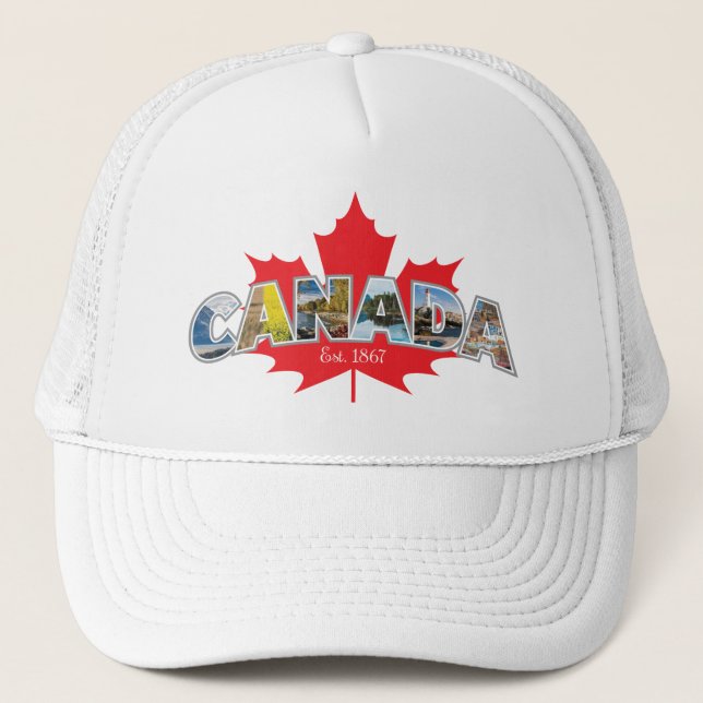 "Canada Est. 1867-tumsbild med Löv Keps (Framsida)