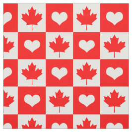 Canada Fabric & Maple Löv, Heart/Canadian Flagga Tyg