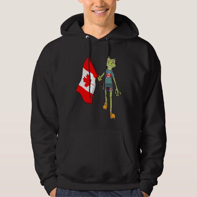 Canada Fan Frog Hoodie (Framsida)