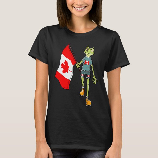 Canada Fan Frog T Shirt (Framsida)