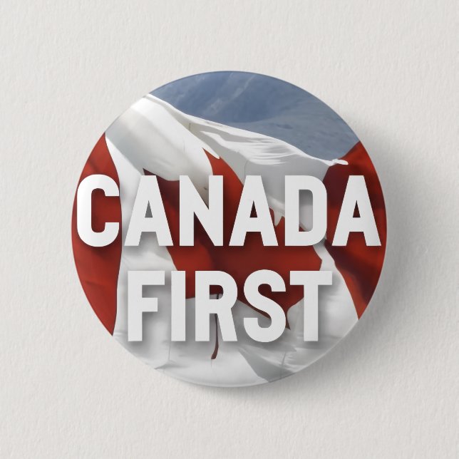 Canada first. Conservative Party Canada message.  Knapp (Framsida)