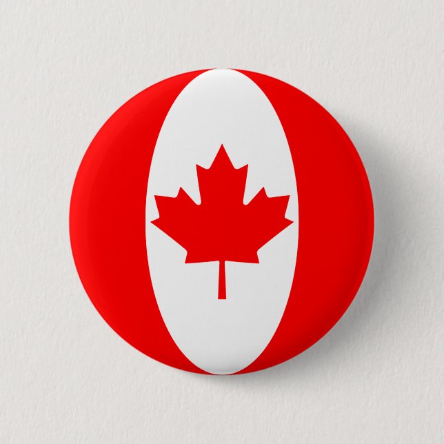 Canada Fisheye Flagga Button Knapp (Framsida)