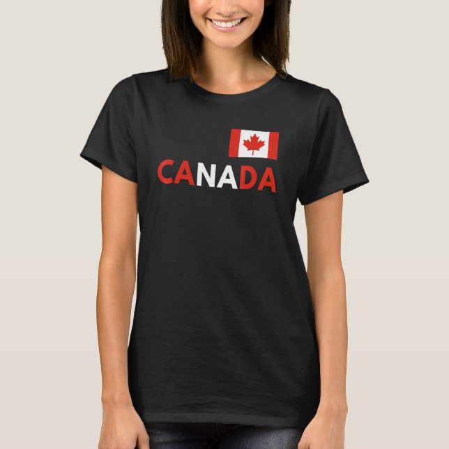 Canada Flag Canadian Flag Pride Country Happy Cana T Shirt (Framsida)