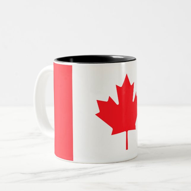 Canada Flag Custom Mug - Flag of canada Två-Tonad Mugg (Framsida vänster)