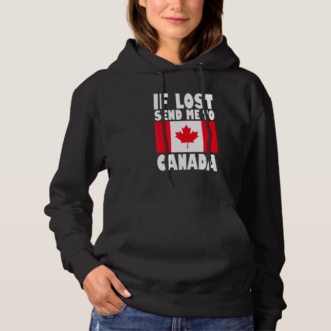 Canada Flag Design  If lost send me to Canada T Shirt (Framsida)