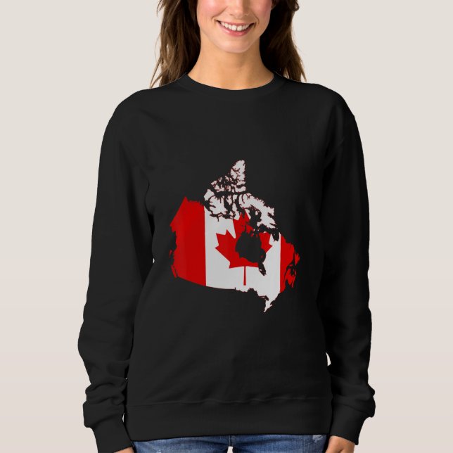 Canada flag in Canada outline Canada T Shirt (Framsida)