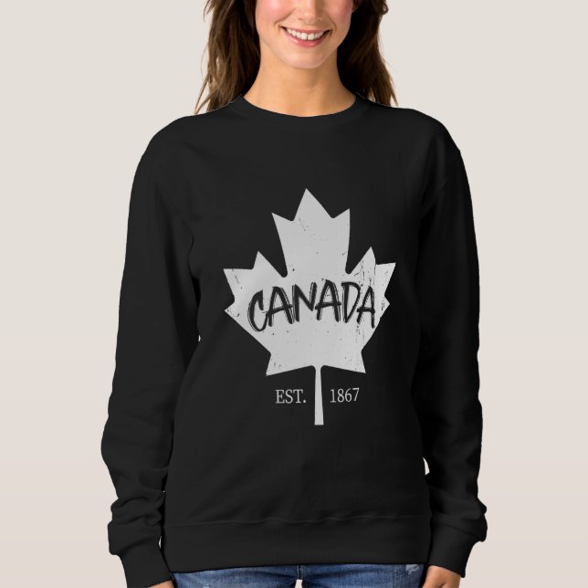 Canada Flag Maple Leaf Canadian Patriot Ice Hockey T Shirt (Framsida)