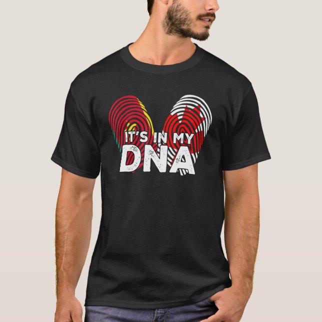 Canada Flag Proud Senegal Senegalese DNA Fingerpri T Shirt (Framsida)