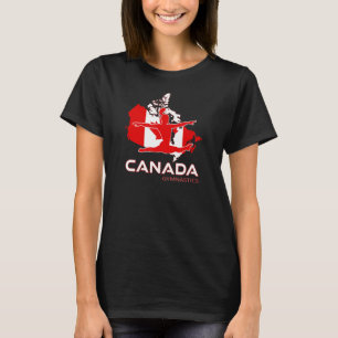 Canada Flagga Acrobat Girls Tumbling Team Canadian T Shirt