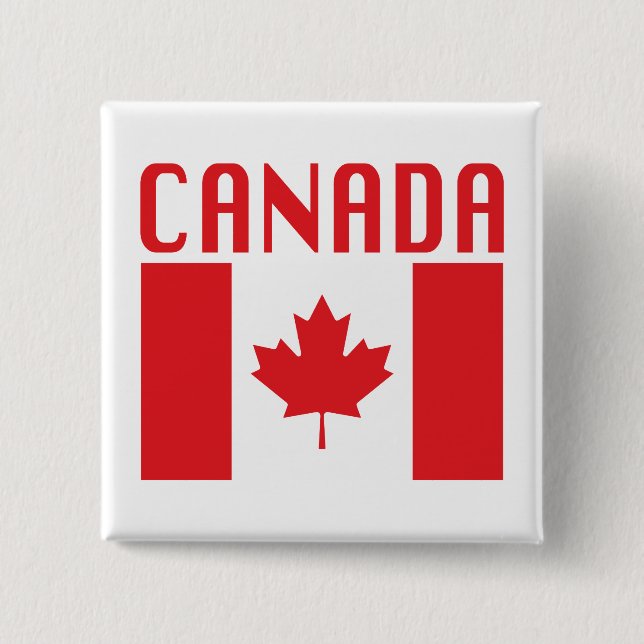 Canada Flagga Button Knapp (Framsida)