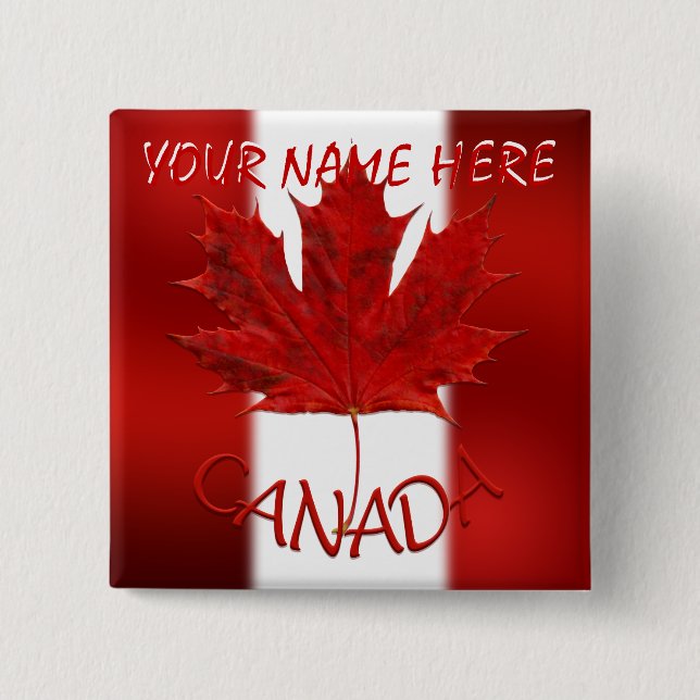 Canada Flagga Buttons Personlig Canada Souvenir Knapp (Framsida)