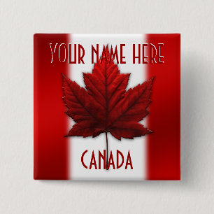 Canada Flagga Buttons Personlig Canada Souvenir Knapp